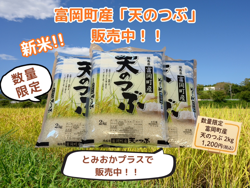 富岡町産天のつぶが買える！事務所にて2kg限定販売中